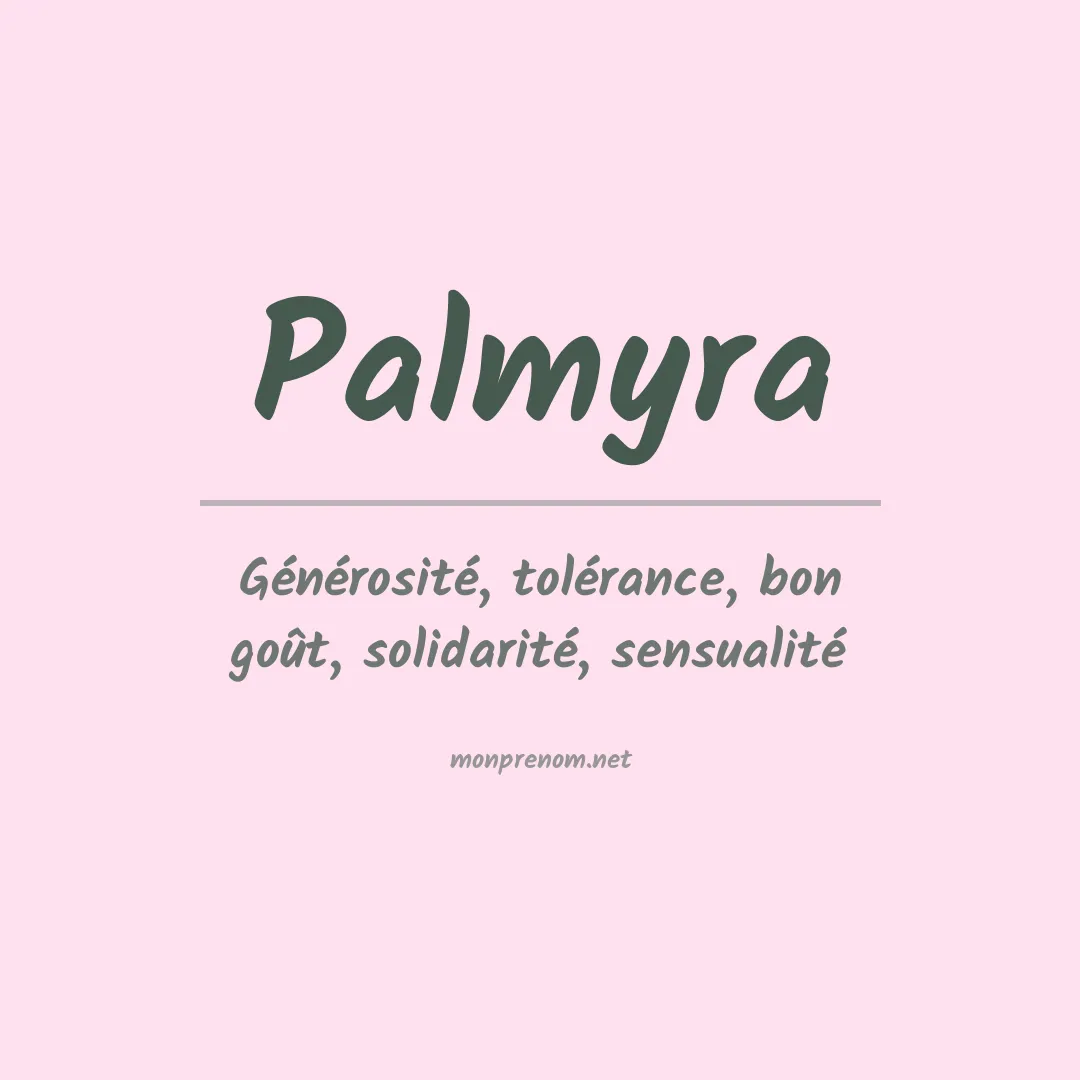 Prénom Palmyra