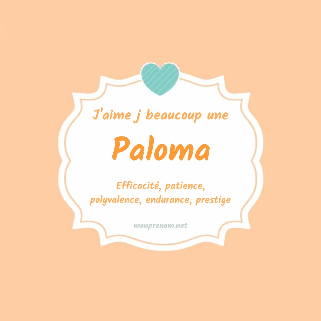 J'aime beaucoup Paloma