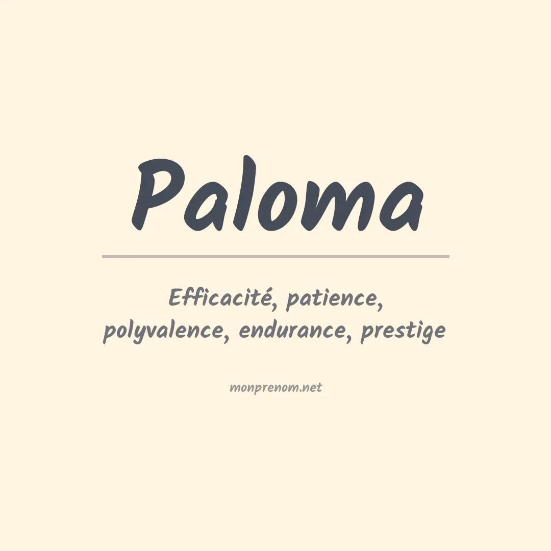 Signification du prénom Paloma