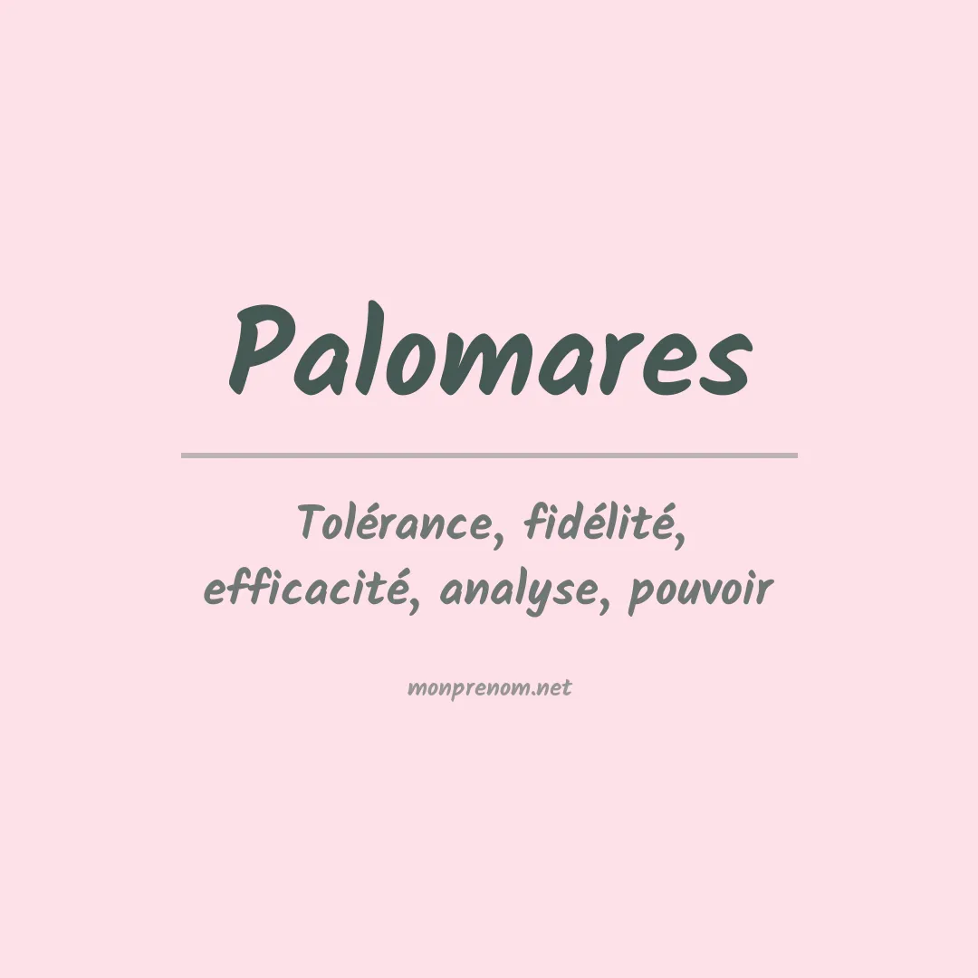 Prénom Palomares