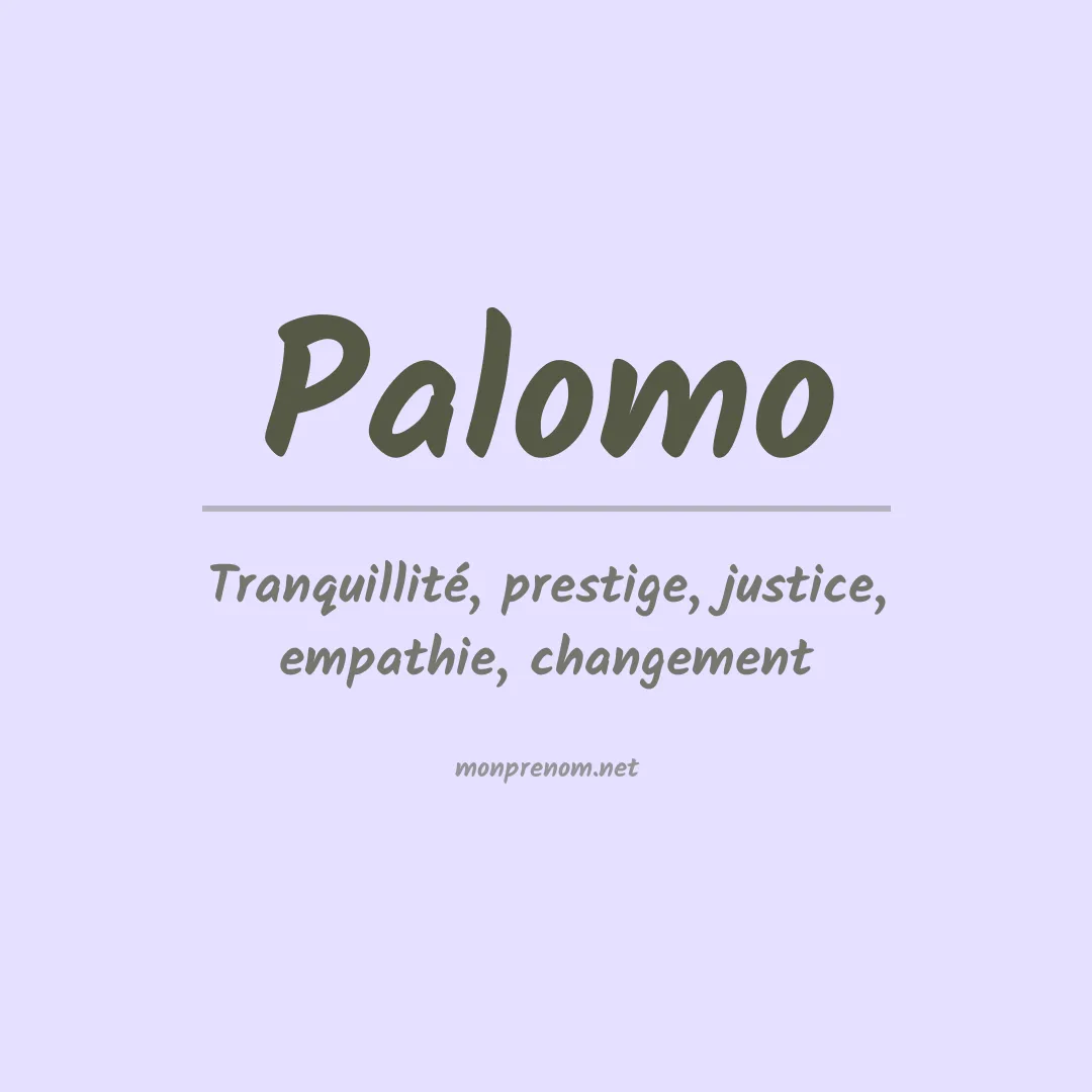 Prénom Palomo