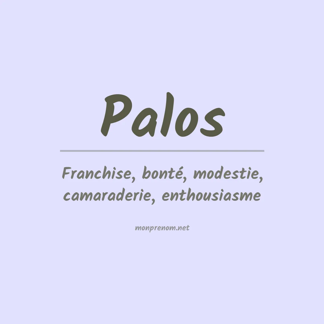 Prénom Palos