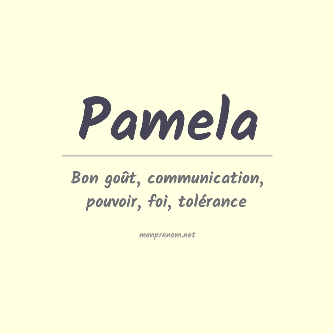 Prénom Pamela