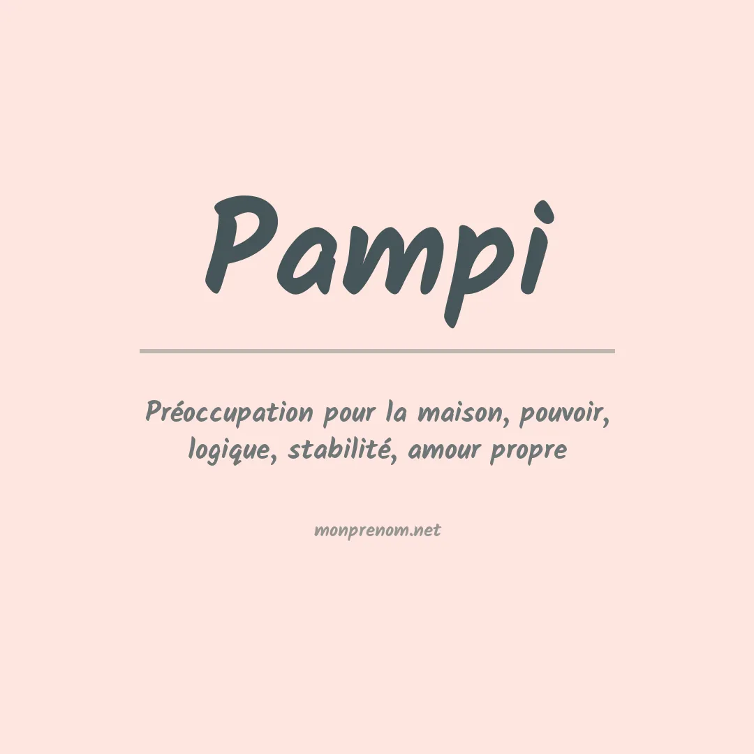 Signification du prénom Pampi