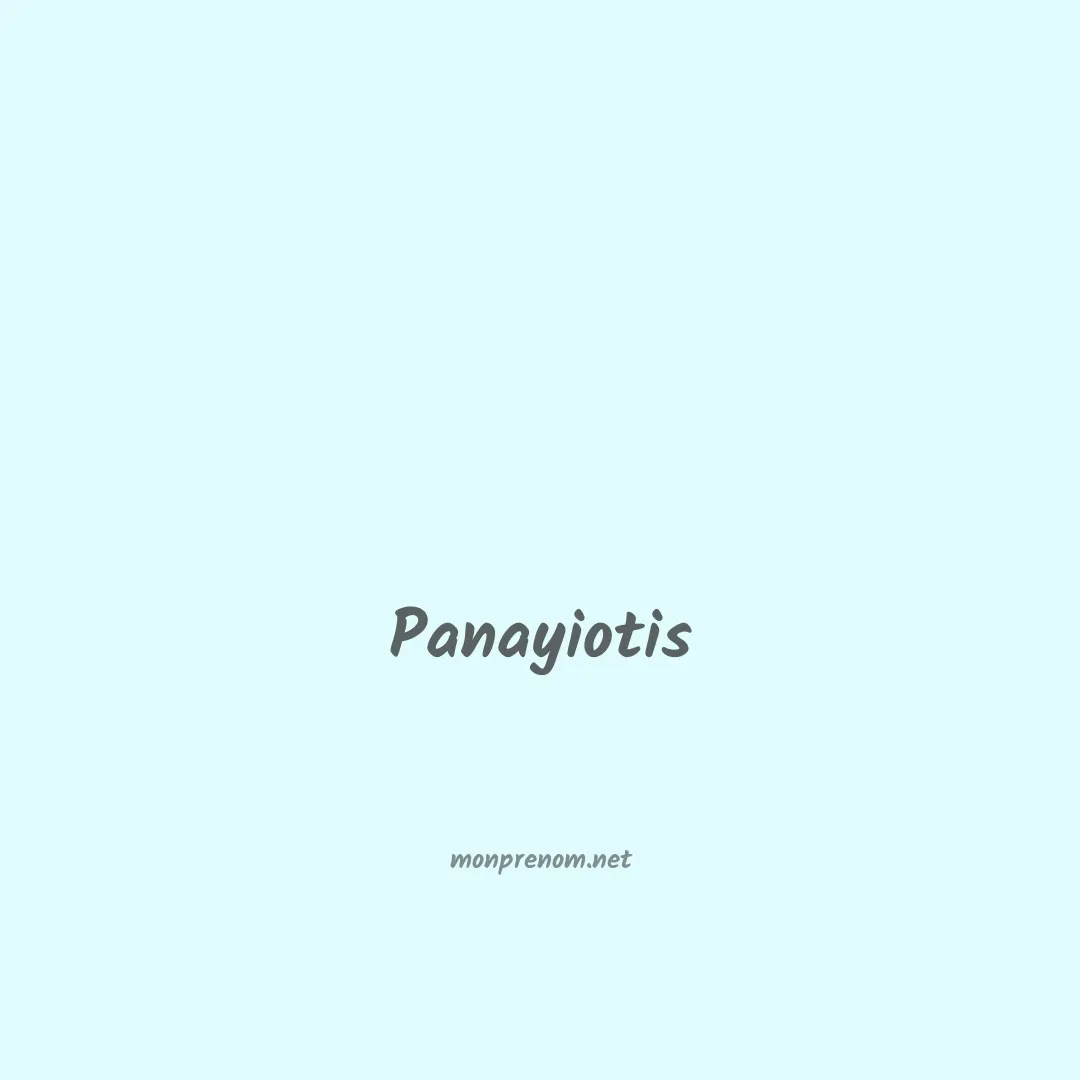 Panayiotis en chinois