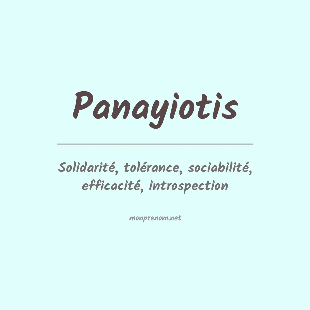 Prénom Panayiotis