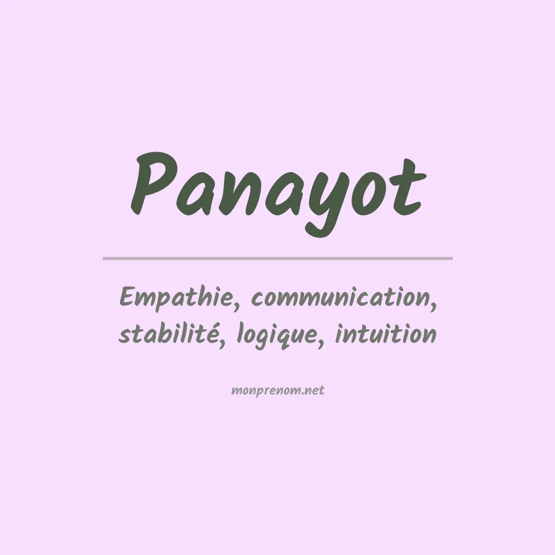 Signification du prénom Panayot
