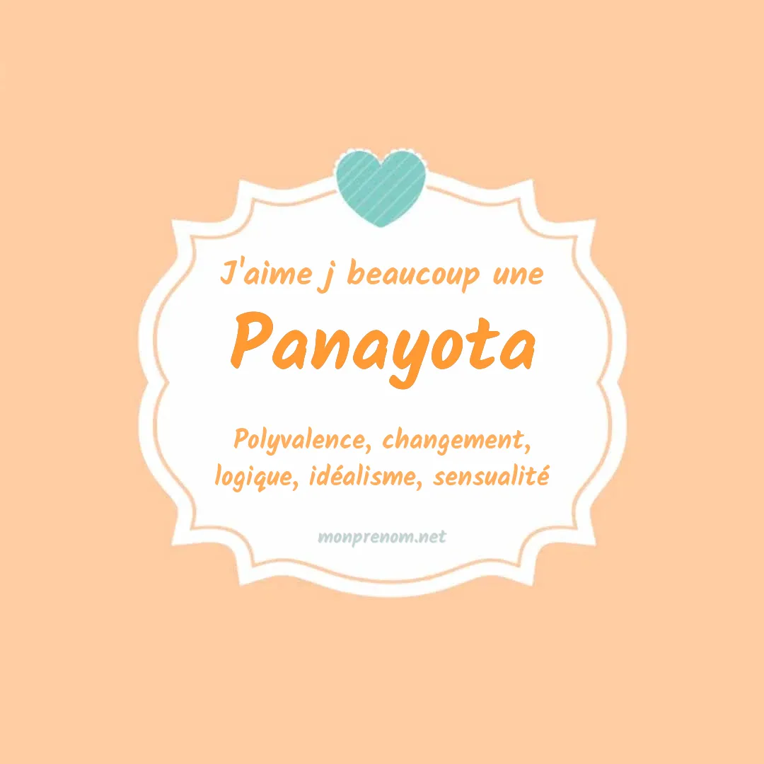 J'aime beaucoup Panayota