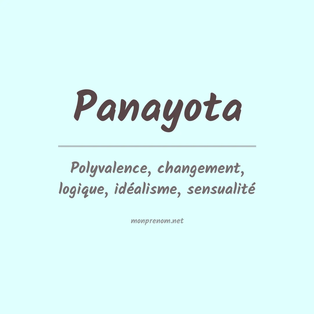 Signification du prénom Panayota