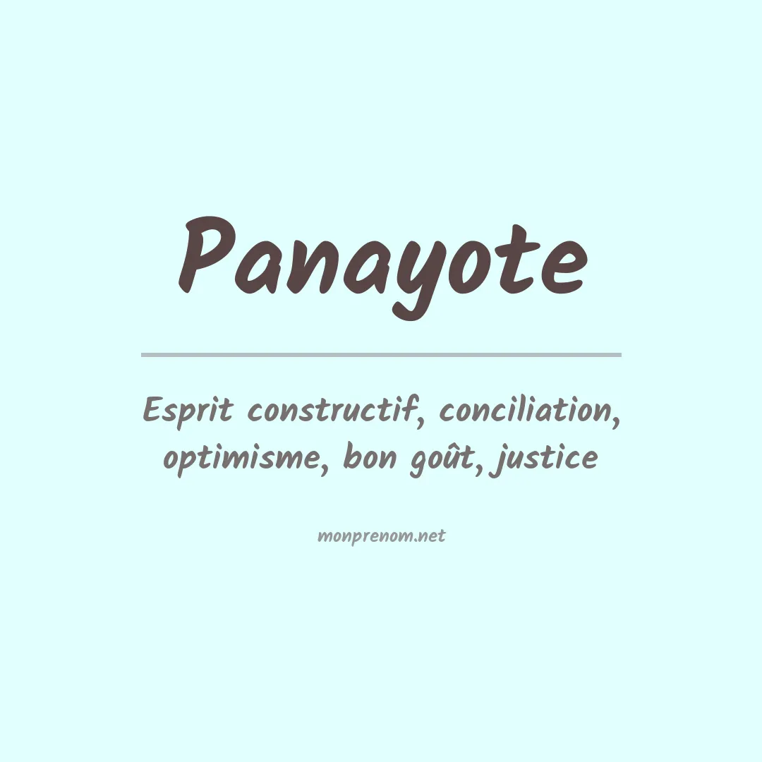 Prénom Panayote