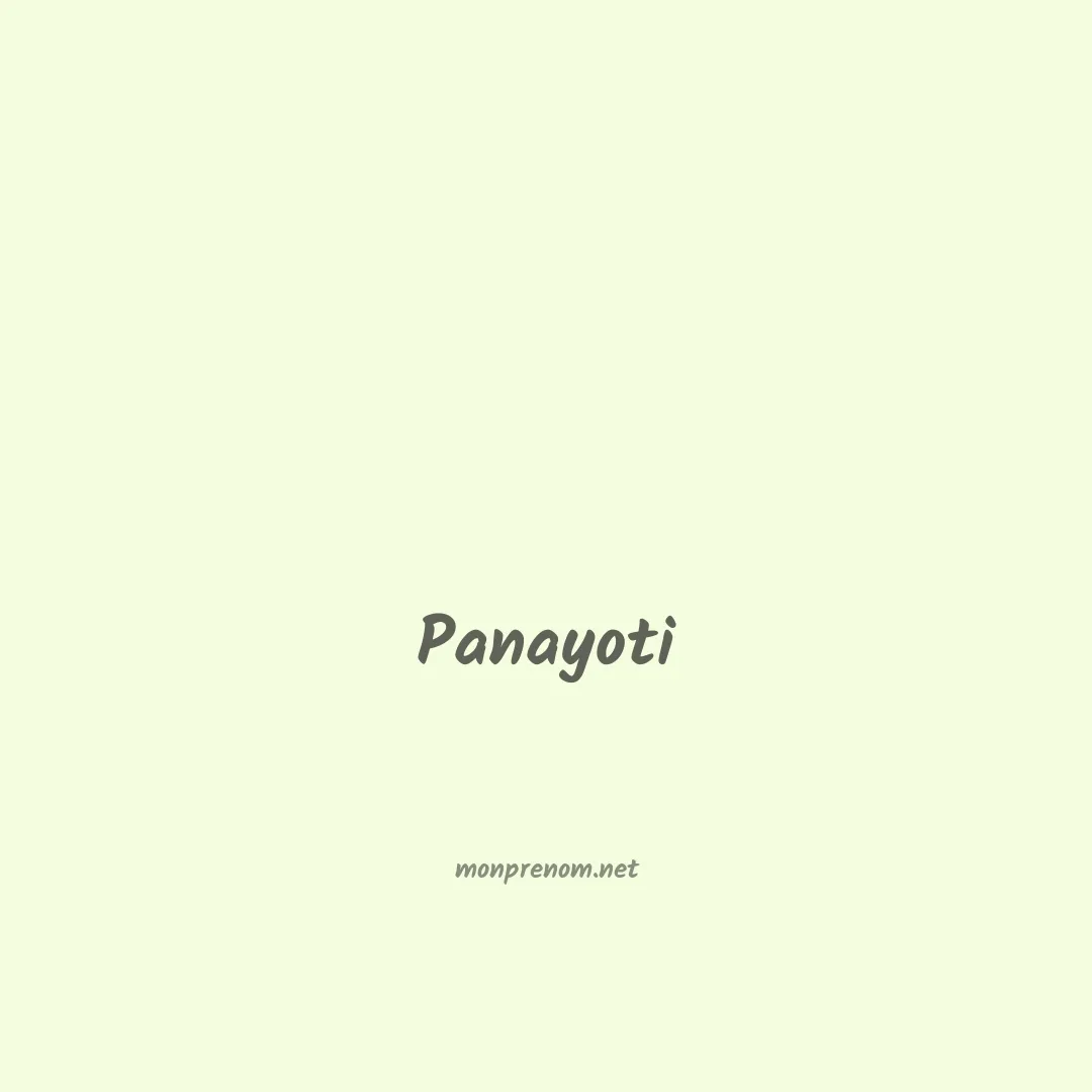 Panayoti en chinois