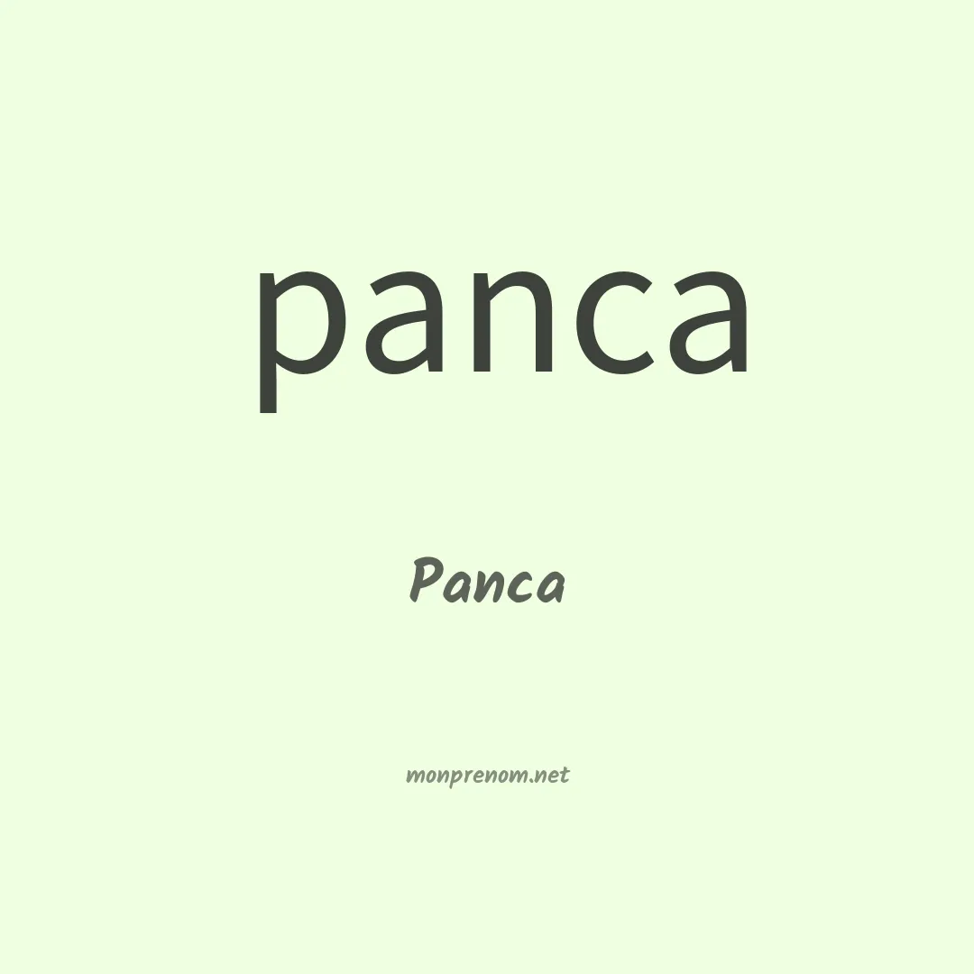 Panca en chinois