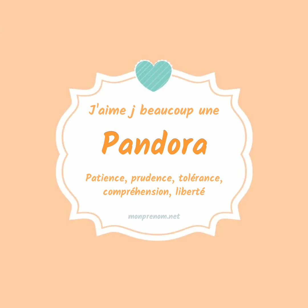 J'aime beaucoup Pandora