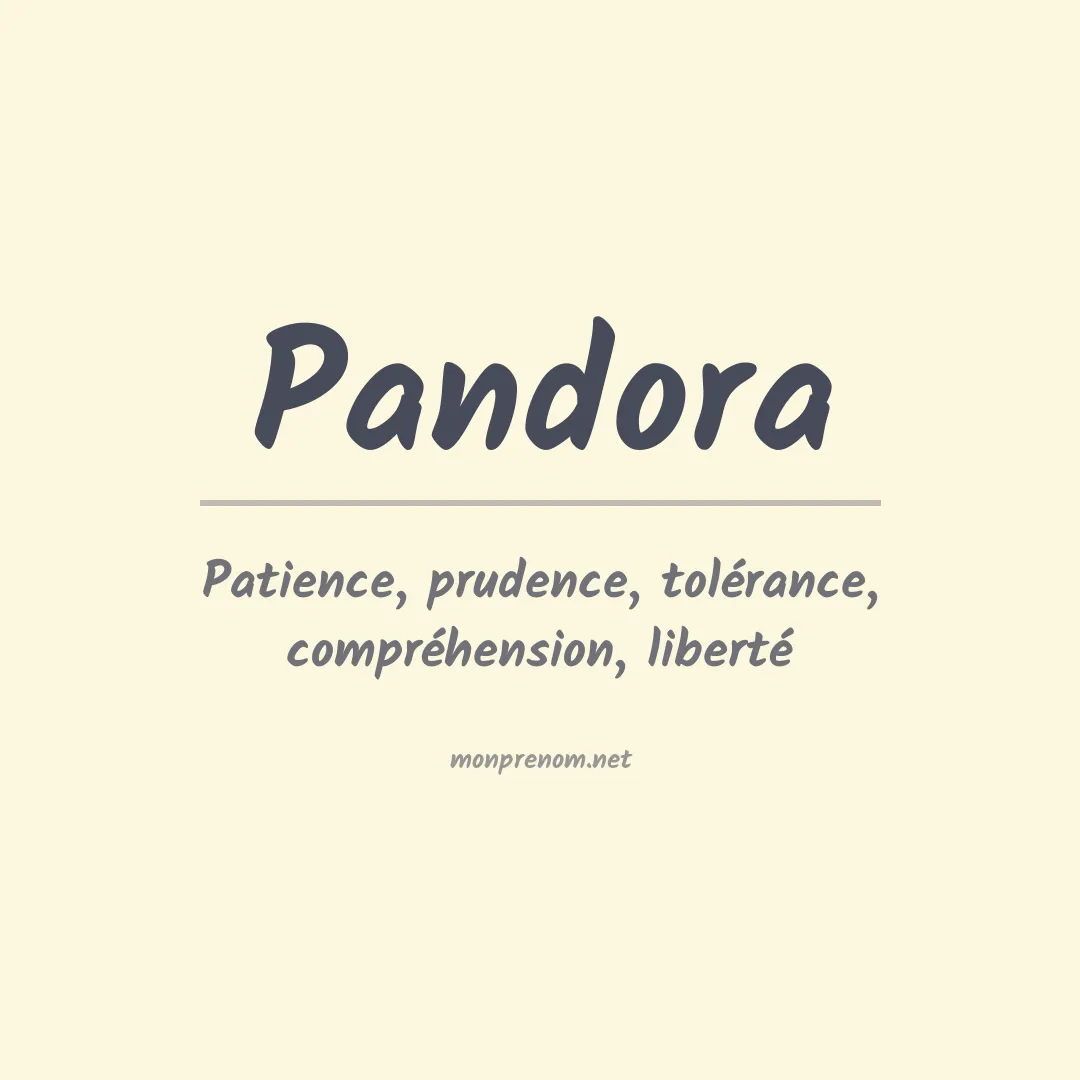Signification du prénom Pandora