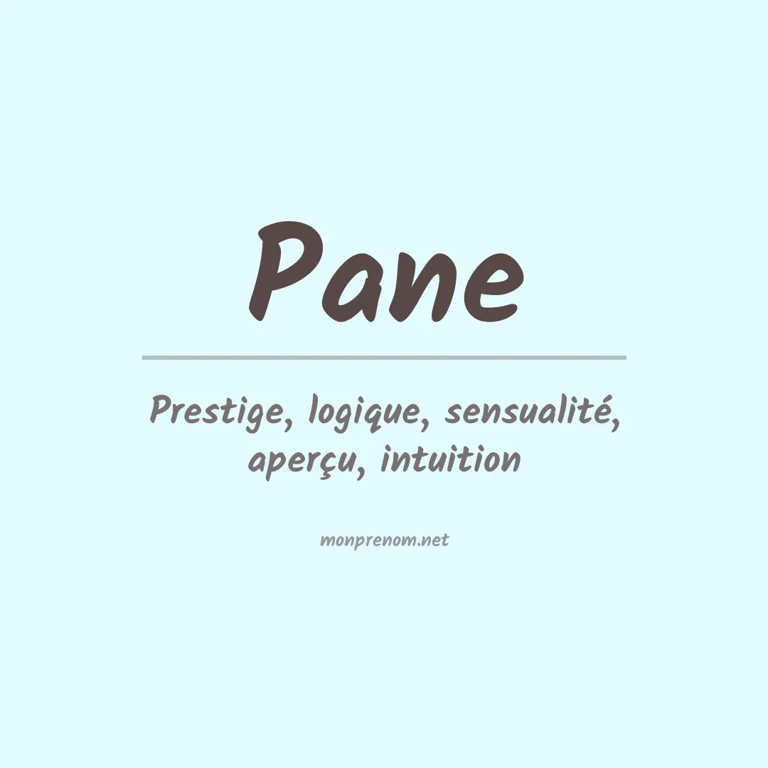 Prénom Pane