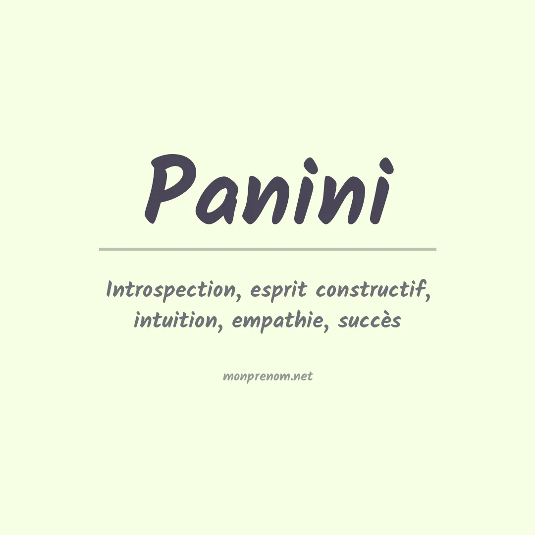 Prénom Panini
