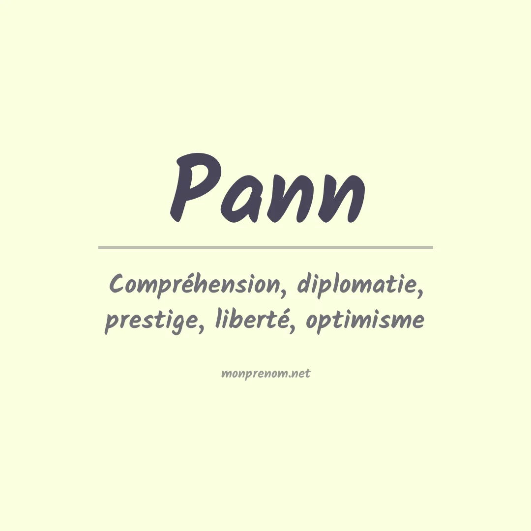 Prénom Pann