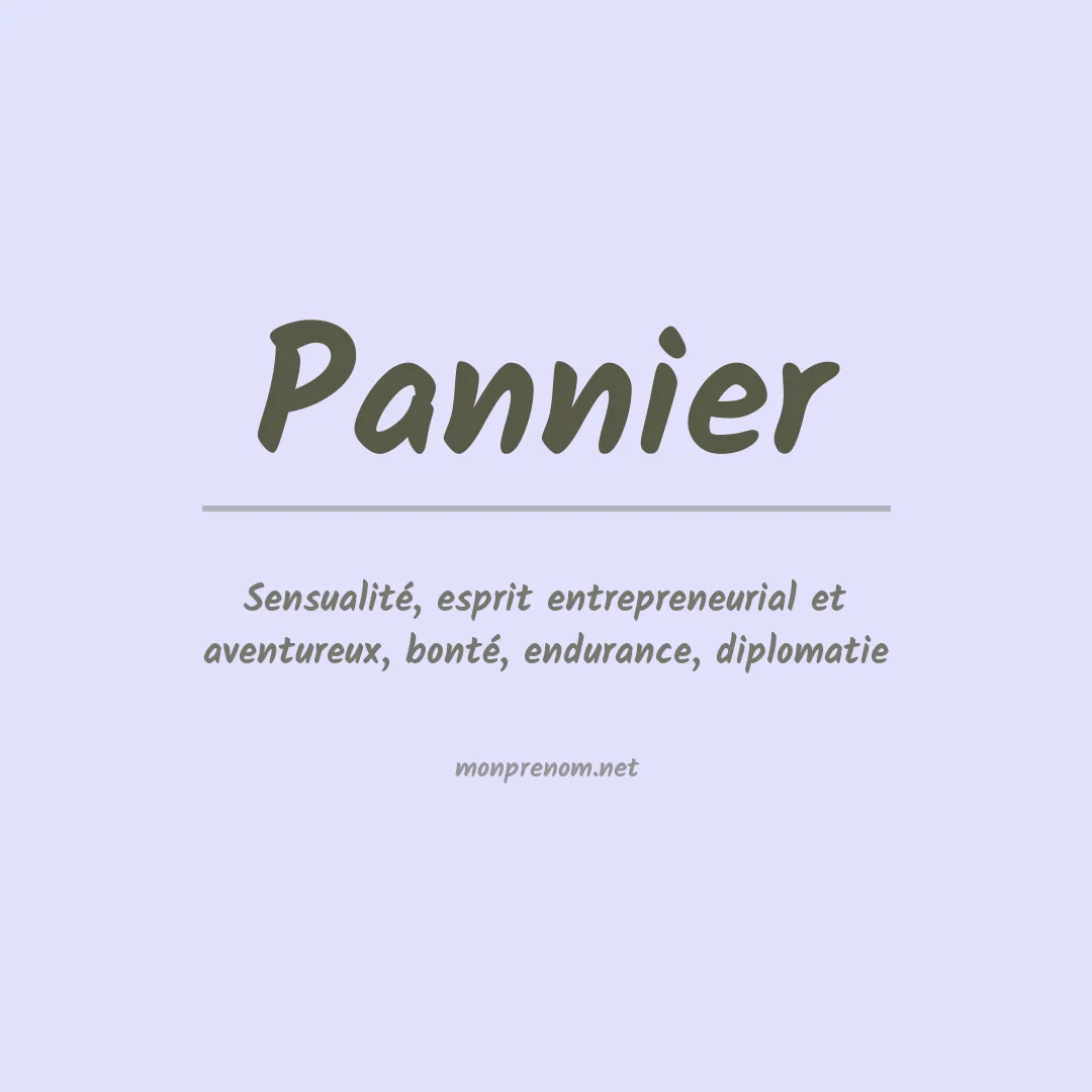 Prénom Pannier