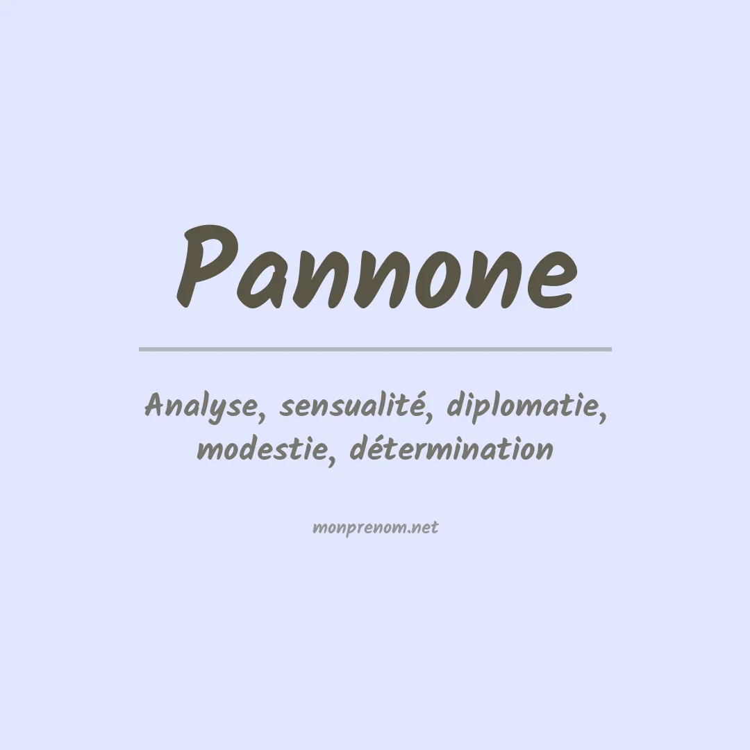 Prénom Pannone