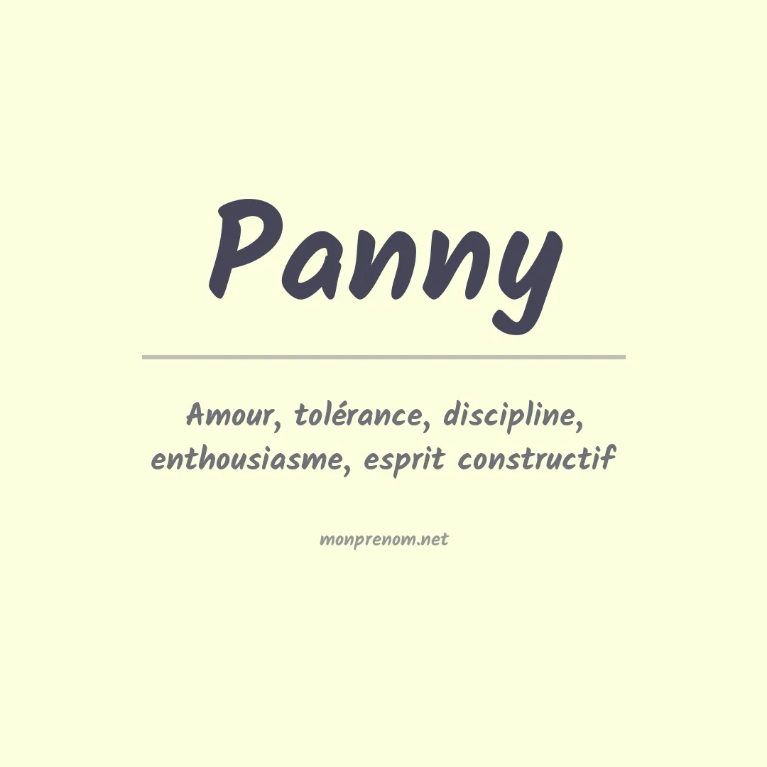 Signification du prénom Panny