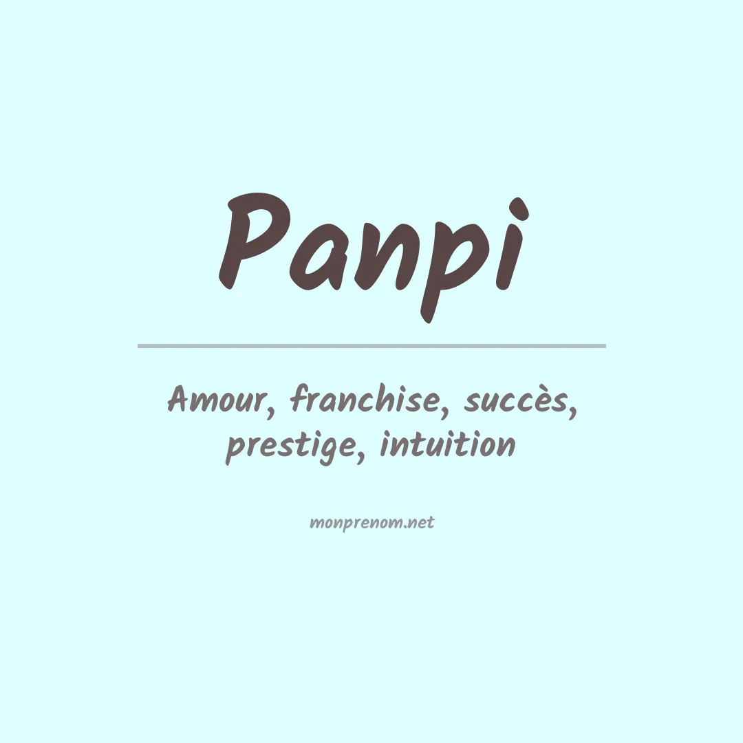 Signification du prénom Panpi