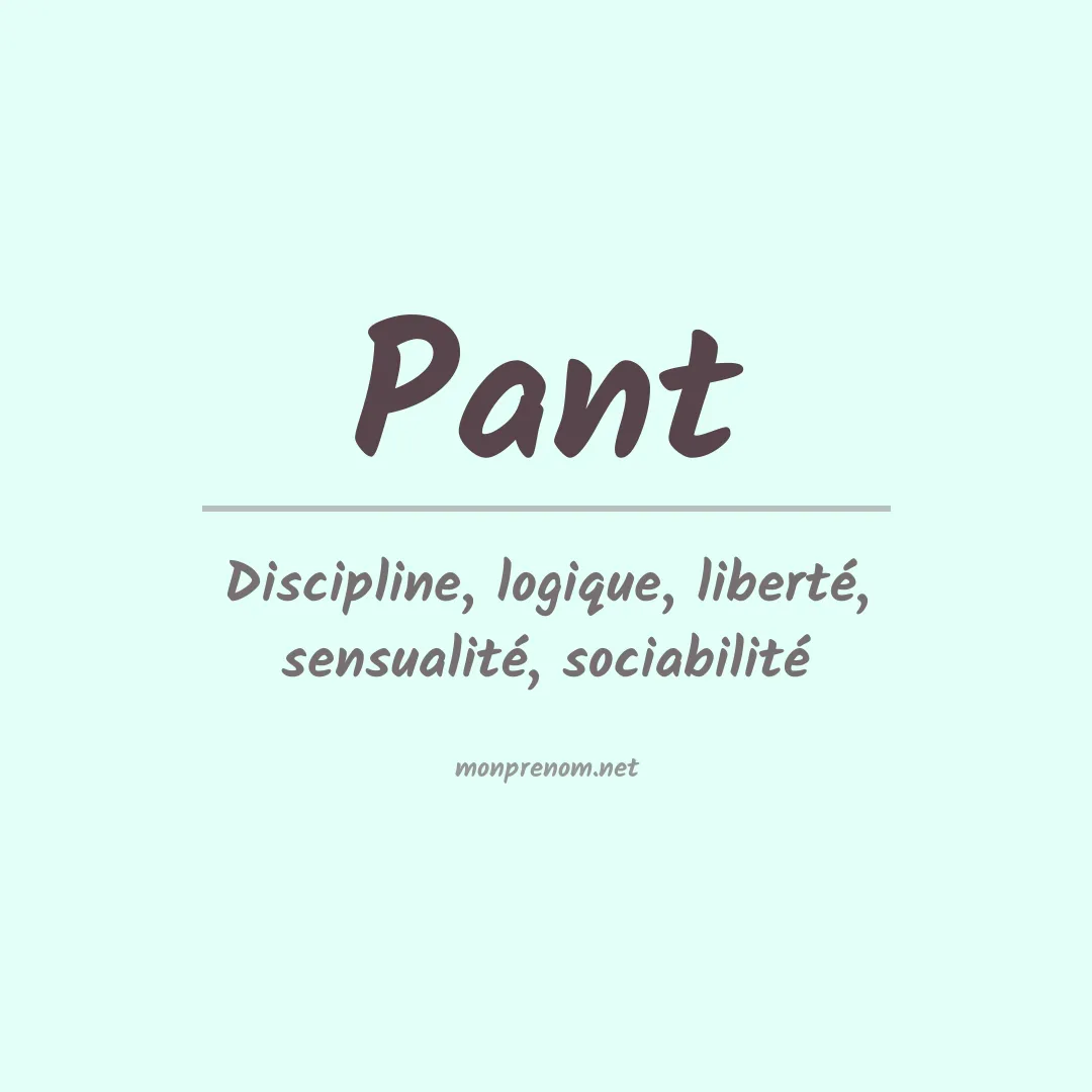 Prénom Pant