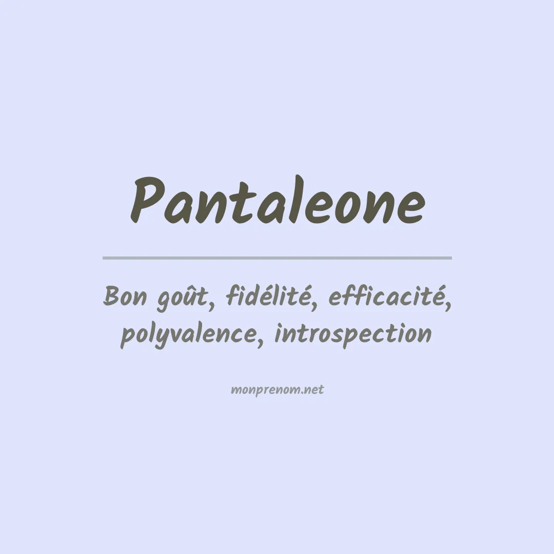 Signification du prénom Pantaleone