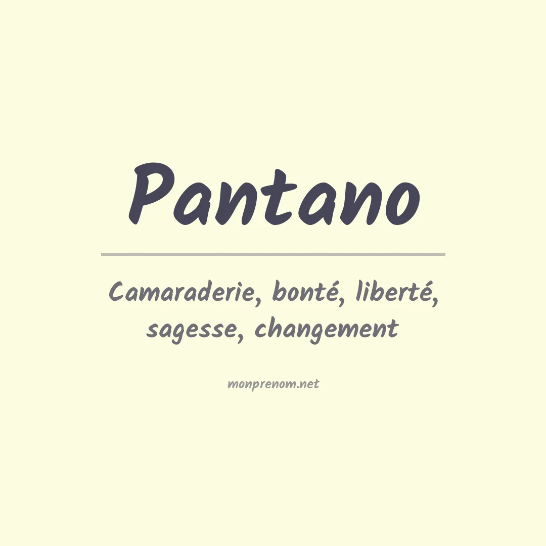 Prénom Pantano