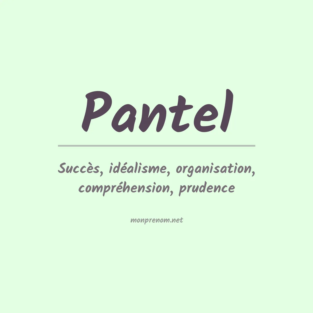 Prénom Pantel