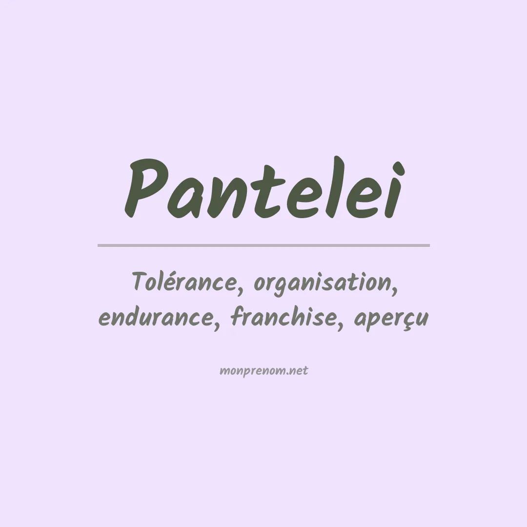 Signification du prénom Pantelei