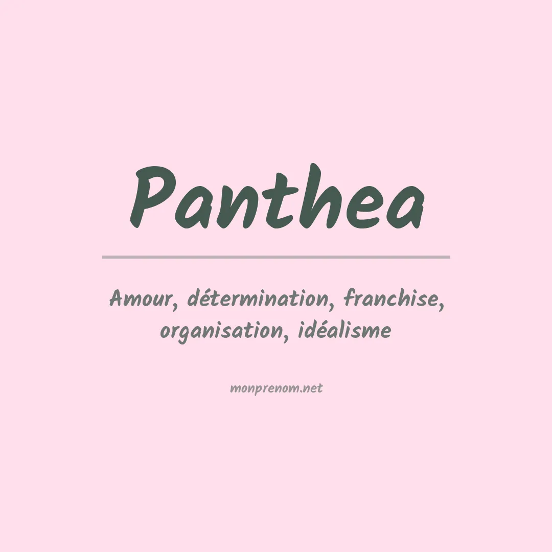 Signification du prénom Panthea