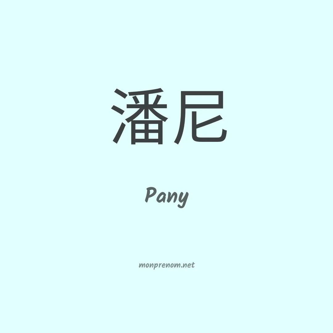 Pany en chinois