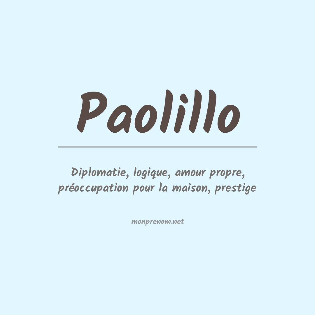 Prénom Paolillo