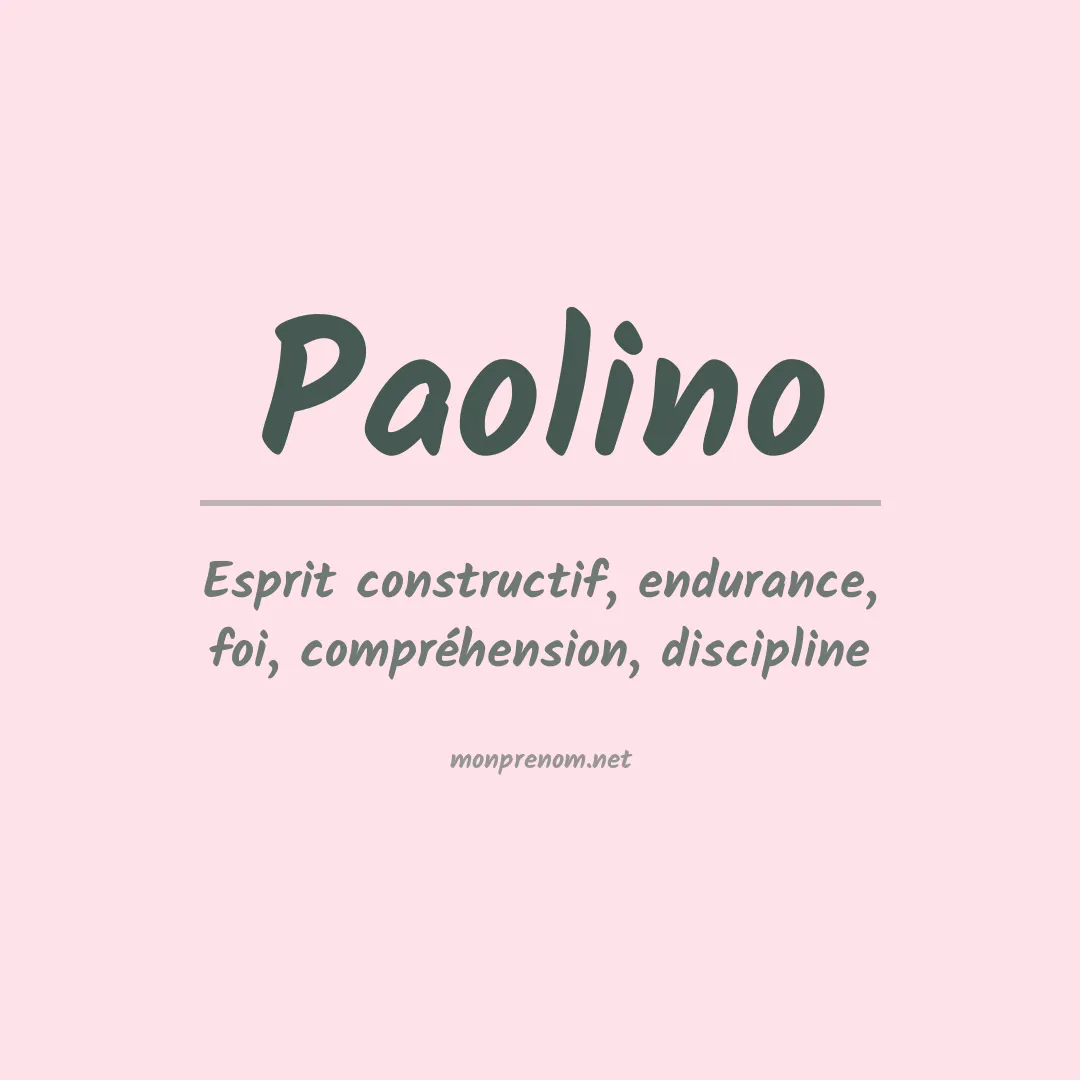 Prénom Paolino