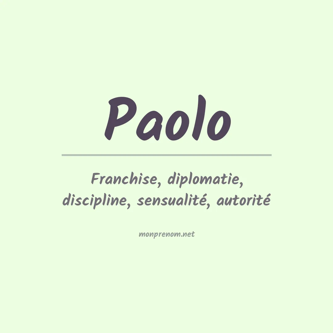 Prénom Paolo