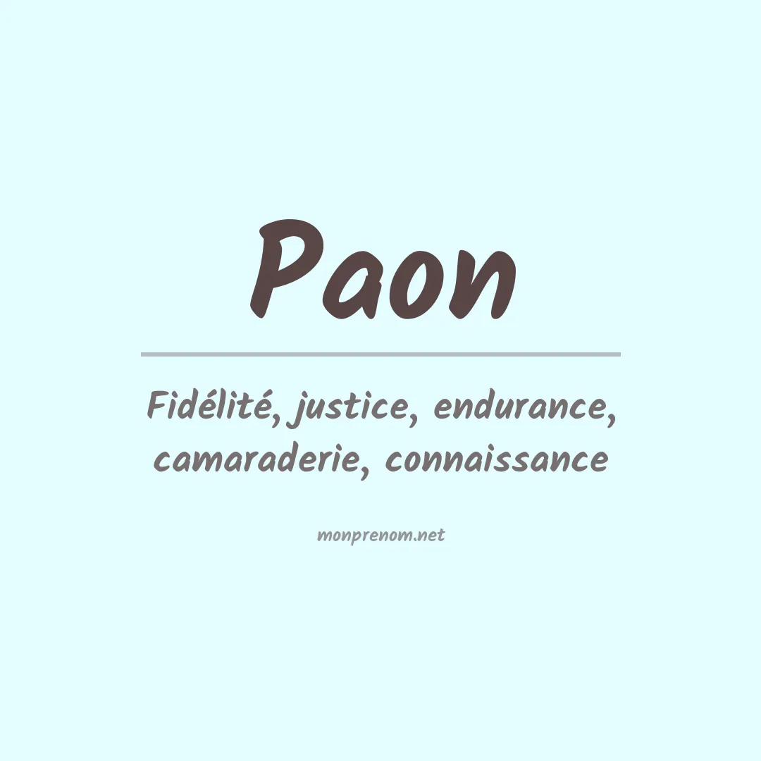 Signification du prénom Paon