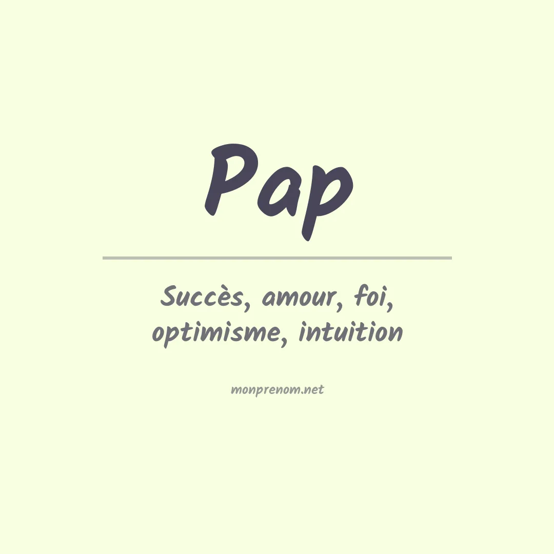 Prénom Pap