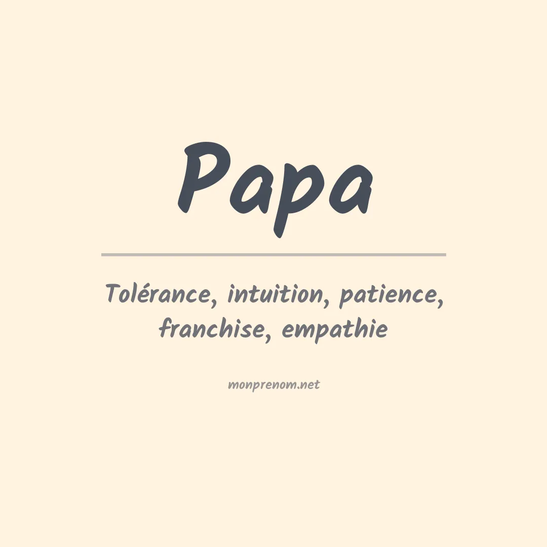 Prénom Papa