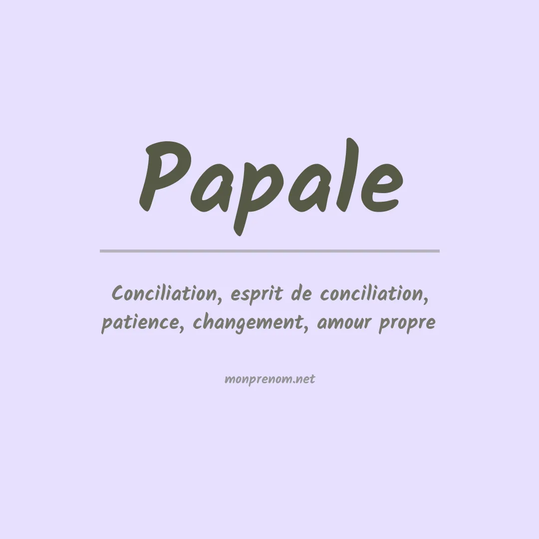 Prénom Papale