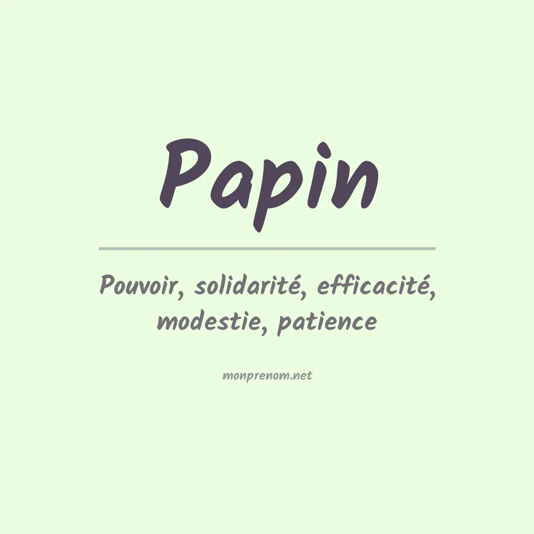 Prénom Papin