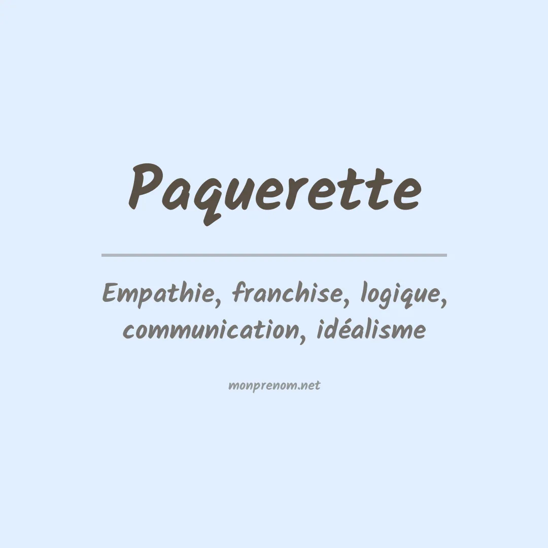 Prénom Paquerette