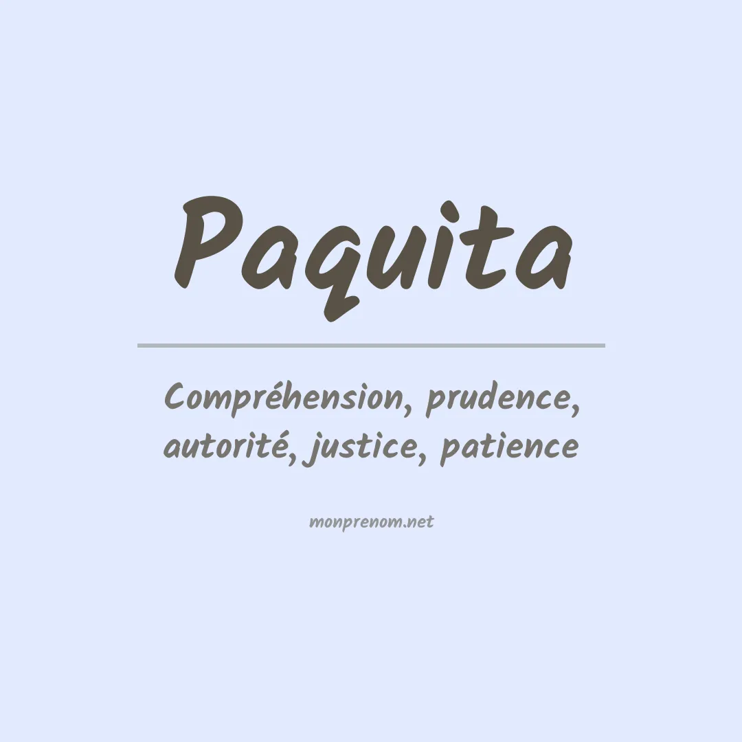 Prénom Paquita