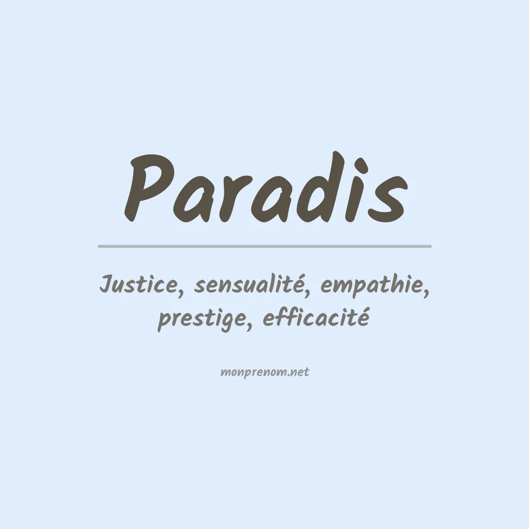 Prénom Paradis