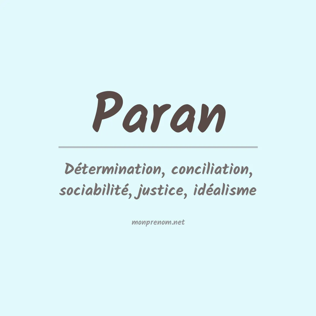 Prénom Paran