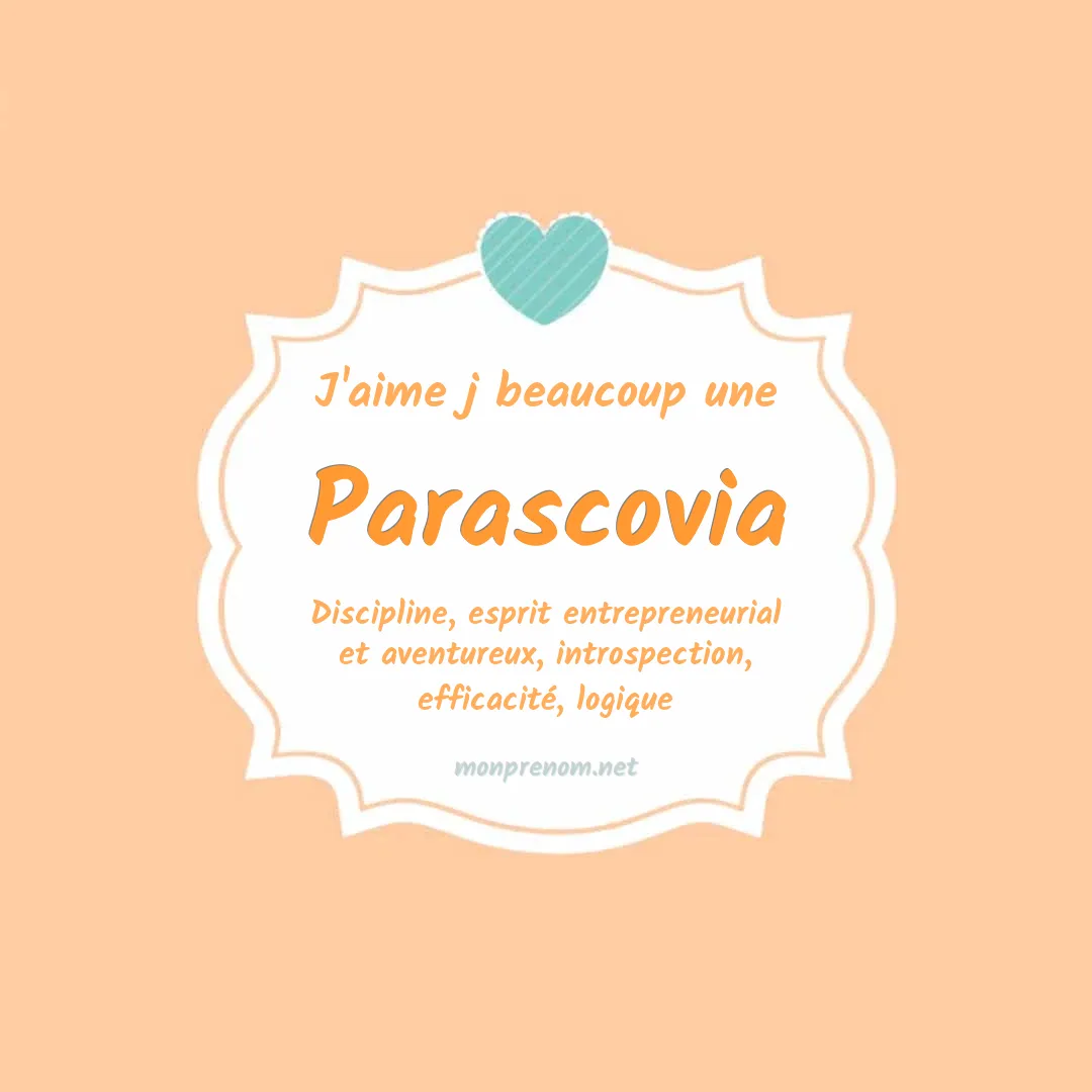 J'aime beaucoup Parascovia