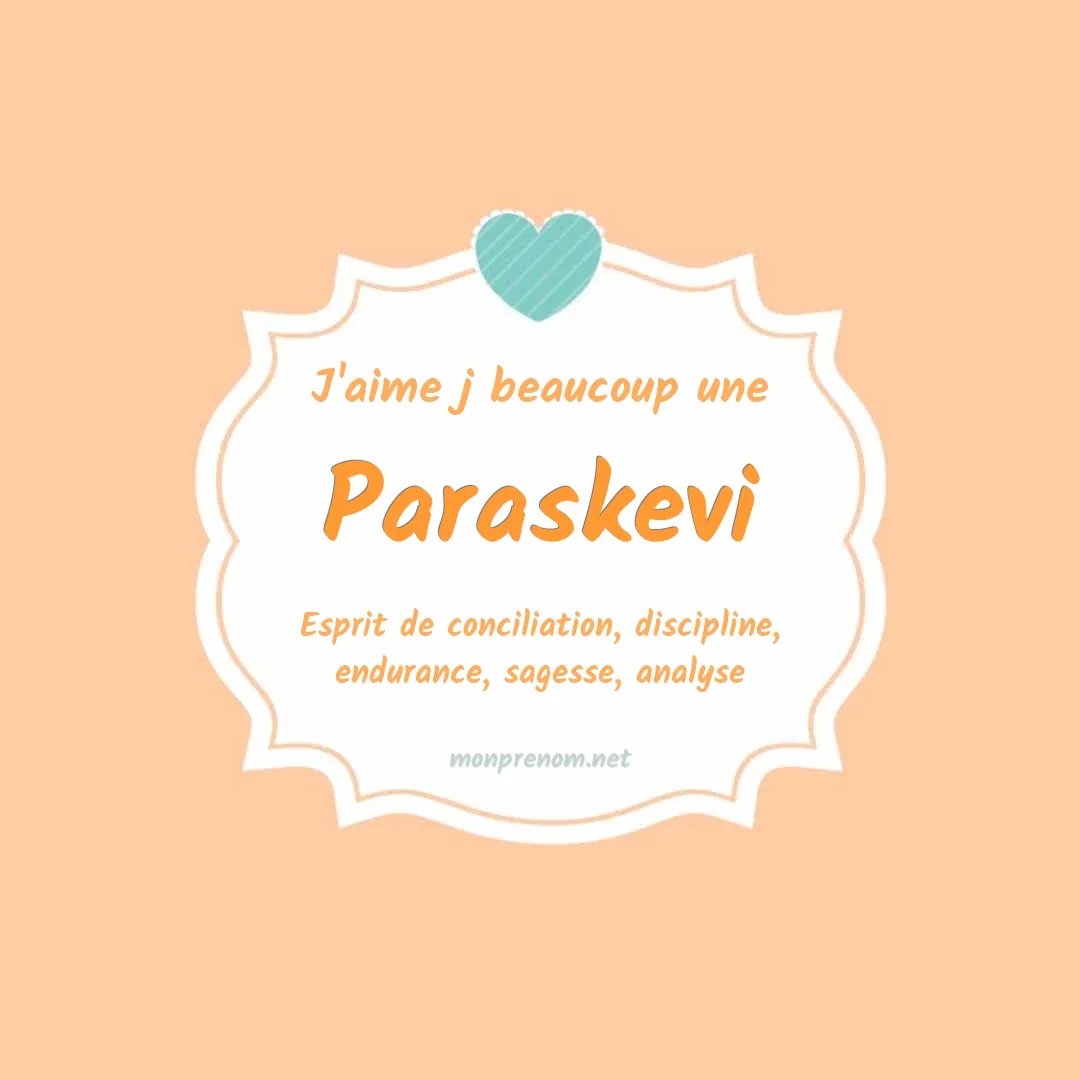 J'aime beaucoup Paraskevi
