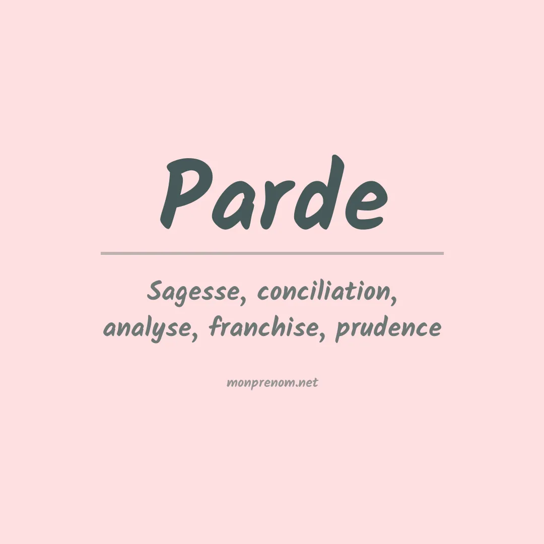Prénom Parde