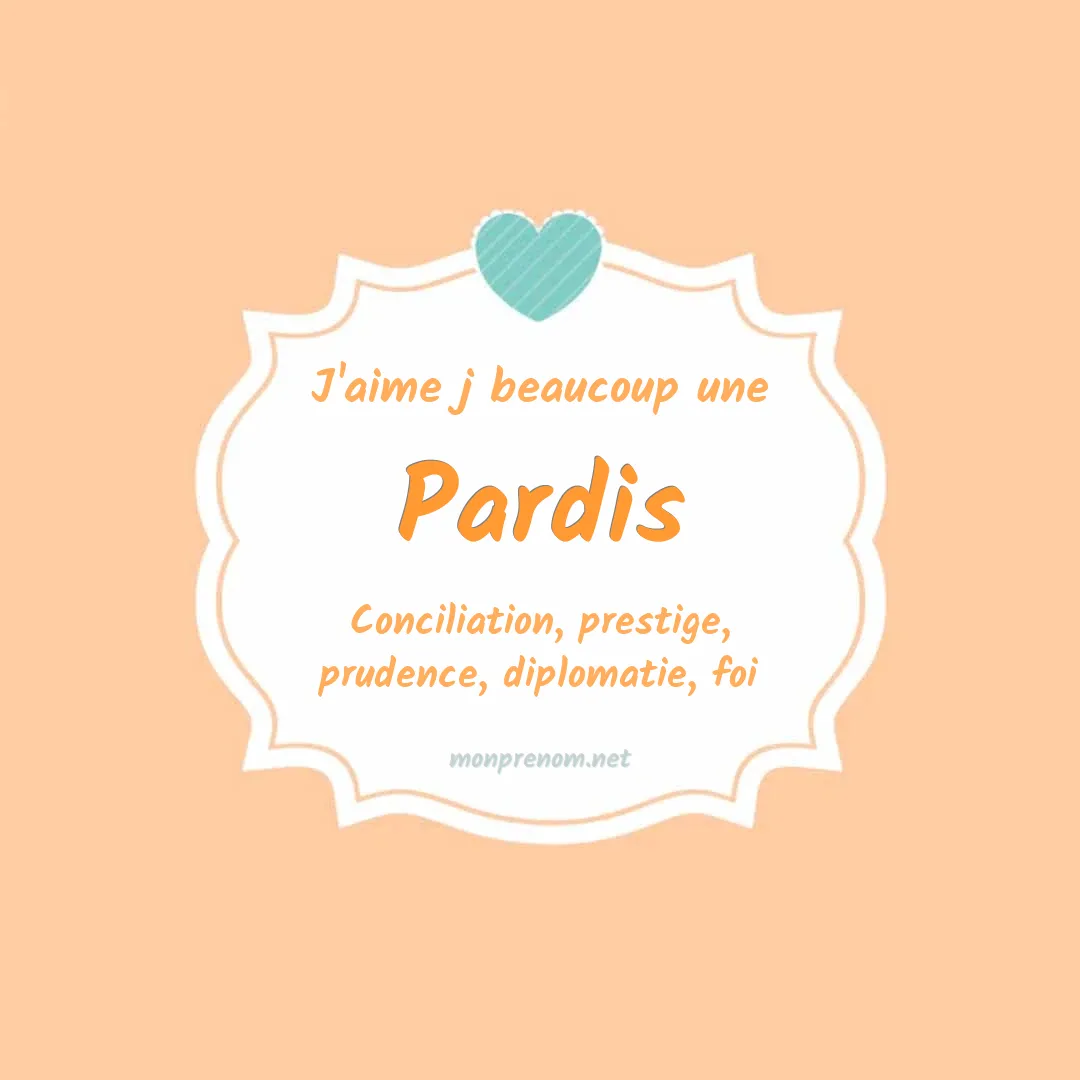 J'aime beaucoup Pardis