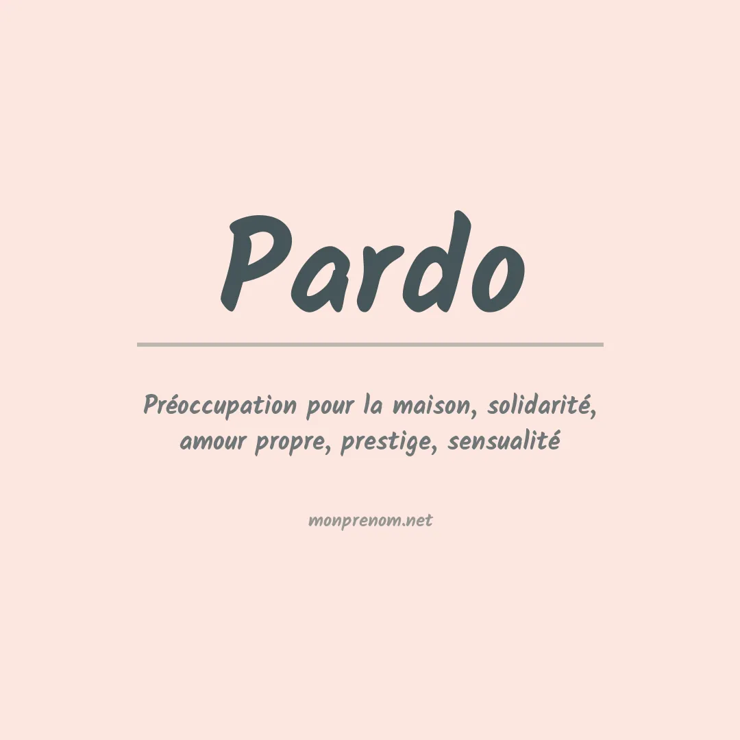 Prénom Pardo