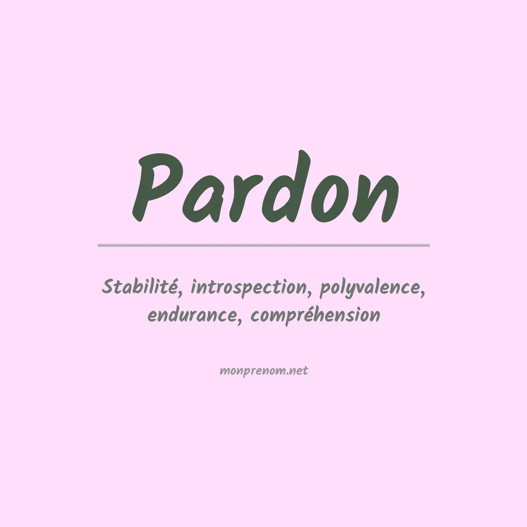 Prénom Pardon